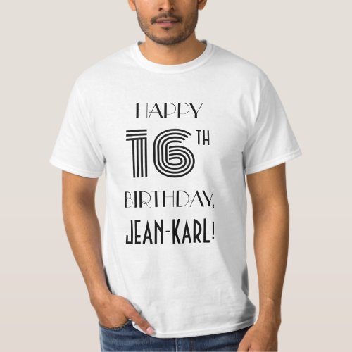 Art Deco Inspired Look 16th Birthday Party Shirt