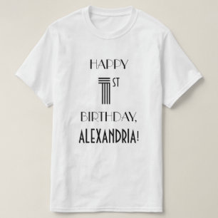 Art Deco Inspired Look 1st Birthday Party Shirt