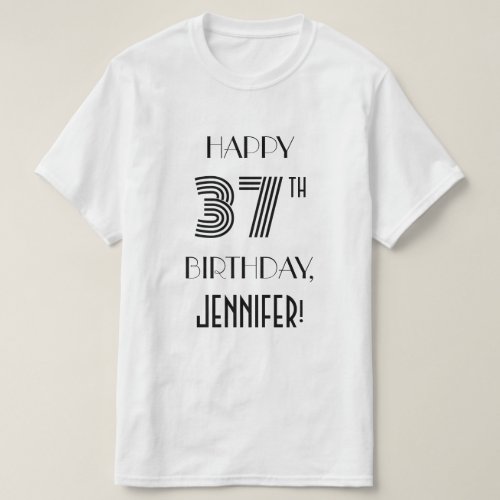 Art Deco Inspired Look 37th Birthday Party Shirt