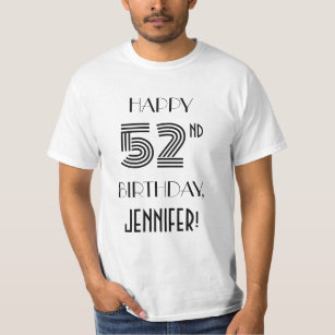 Art Deco Inspired Look 52nd Birthday Party Shirt