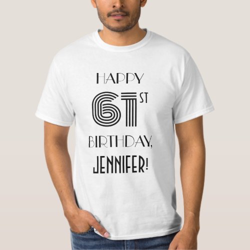 Art Deco Inspired Look 61st Birthday Party Shirt