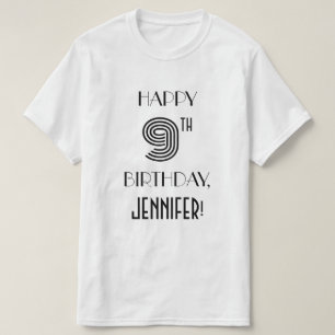 Art Deco Inspired Look 9th Birthday Party Shirt