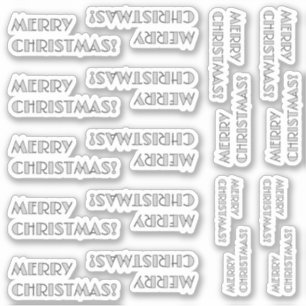 Art Deco Inspired Look "MERRY CHRISTMAS!" Stickers