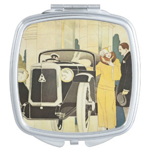 Art Deco Inspired Mirror Compact For Makeup