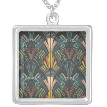 Art Deco-inspired necklace, Art Deco print design