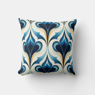 Art Deco Inspired Ogee Designer Throw Pillow