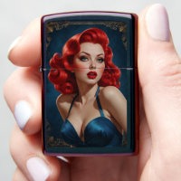 Art-Deco inspired Redhead Pin-Up Poster