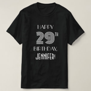 Art Deco Inspired Style 29th Birthday Party Shirt