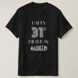[ Thumbnail: Art Deco Inspired Style 31st Birthday Party Shirt ]