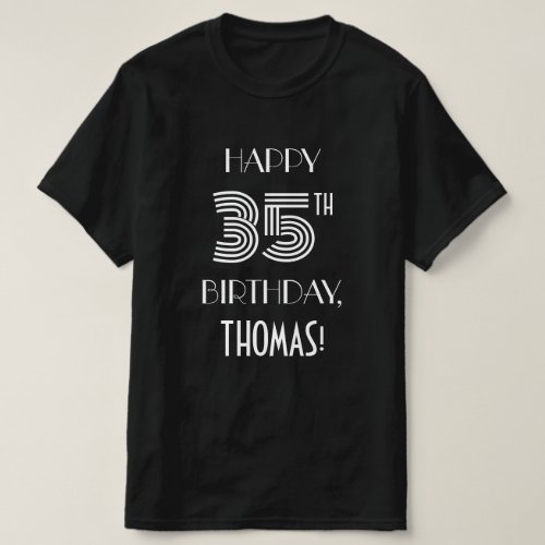 Art Deco Inspired Style 35th Birthday Party Shirt