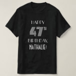 [ Thumbnail: Art Deco Inspired Style 47th Birthday Party Shirt ]