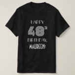 [ Thumbnail: Art Deco Inspired Style 48th Birthday Party Shirt ]