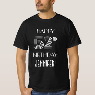 Art Deco Inspired Style 52nd Birthday Party Shirt