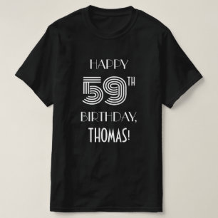 Art Deco Inspired Style 59th Birthday Party Shirt