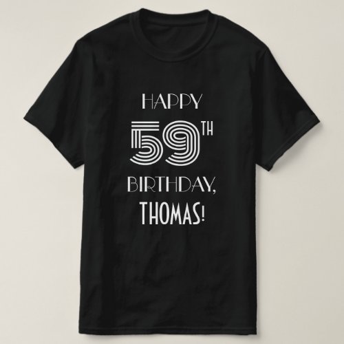 Art Deco Inspired Style 59th Birthday Party Shirt