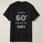 [ Thumbnail: Art Deco Inspired Style 60th Birthday Party Shirt ]