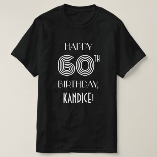 Art Deco Inspired Style 60th Birthday Party Shirt