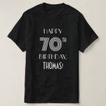 [ Thumbnail: Art Deco Inspired Style 70th Birthday Party Shirt ]