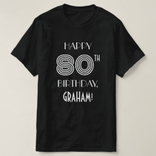 Art Deco Inspired Style 80th Birthday Party Shirt