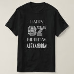 [ Thumbnail: Art Deco Inspired Style 82nd Birthday Party Shirt ]