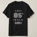 [ Thumbnail: Art Deco Inspired Style 85th Birthday Party Shirt ]