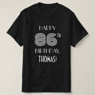 Art Deco Inspired Style 86th Birthday Party Shirt