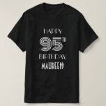 [ Thumbnail: Art Deco Inspired Style 95th Birthday Party Shirt ]