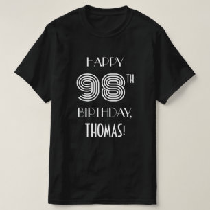 Art Deco Inspired Style 98th Birthday Party Shirt