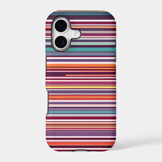 Art Deco Inspired Vertical Stripe Pattern Iphone Case (Back)