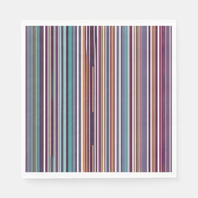Art Deco Inspired Vertical Stripe Pattern  Napkins (Front)