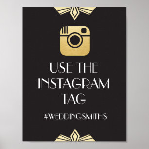 Art Deco Instagram Bar Sign 20s Wedding Reception
