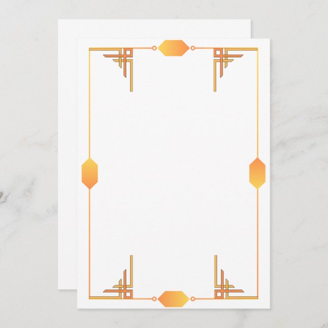 Art Deco Invitation (Front/Back)