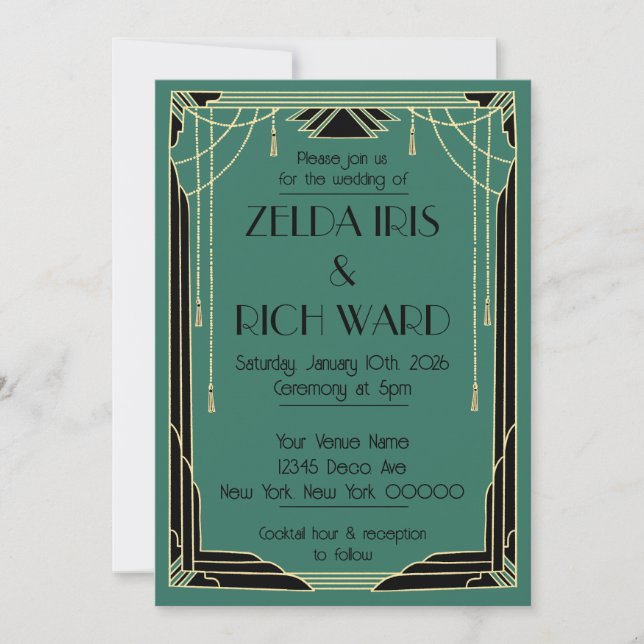 Art Deco Invite (Front)