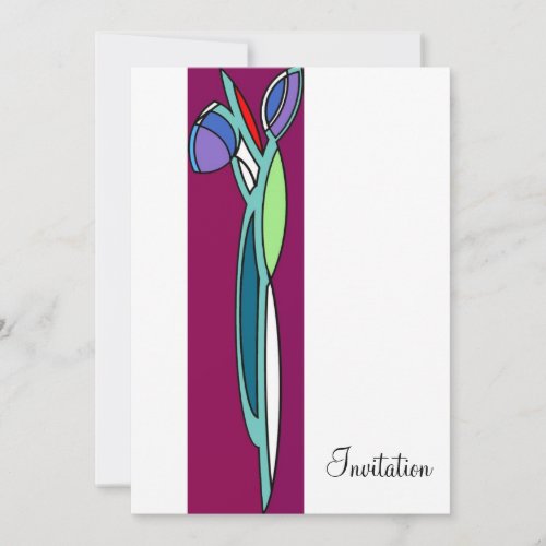 Art Deco Iris  - CP Invitation