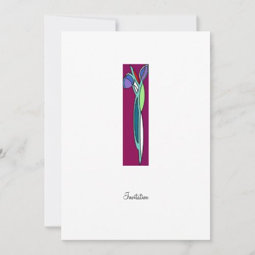 Art Deco Iris  - CP Invitation