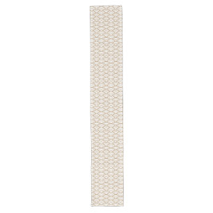 art deco,japanese fan pattern, gold,white,vintage, long table runner