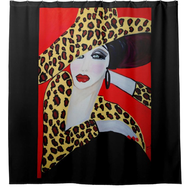 ART DECO JASSA BELL SHOWER CURTAIN (Front)