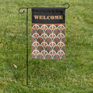 Art Deco Jazz Age Colorful Retro Colors Welcome Garden Flag
