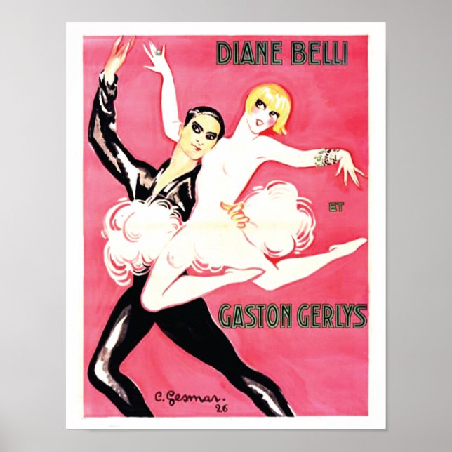 Art Deco Jazz Age Dance Couple Poster (Front)