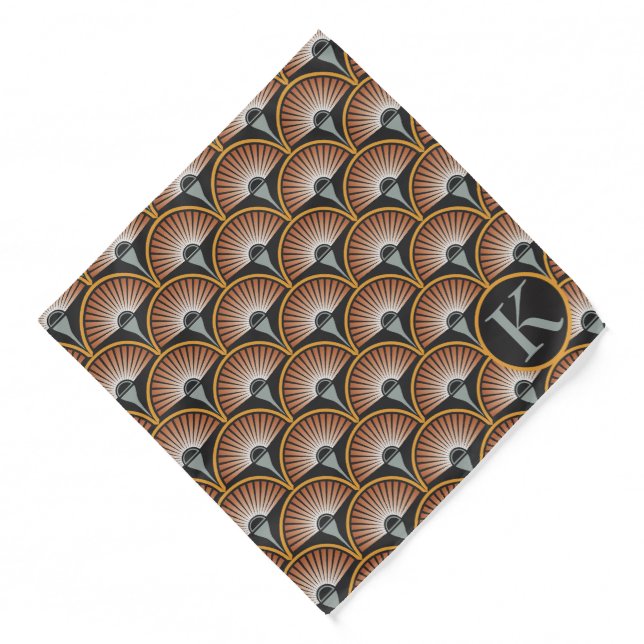Art Deco Jazz Age Sunset Jukebox Bandana (Front)