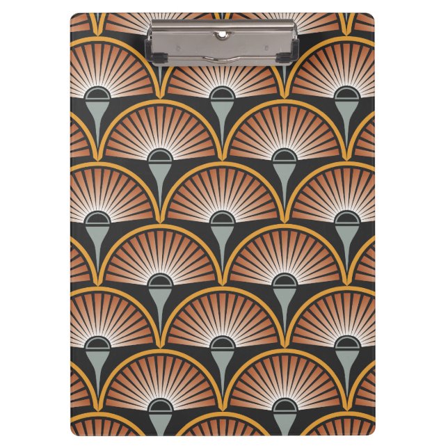 Art Deco Jazz Age Sunset Jukebox Clipboard (Front)