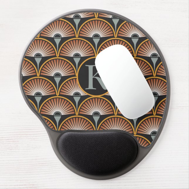 Art Deco Jazz Age Sunset Jukebox Gel Mouse Pad (Left Side)