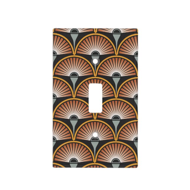 Art Deco Jazz Age Sunset Jukebox Light Switch Cover (Front)