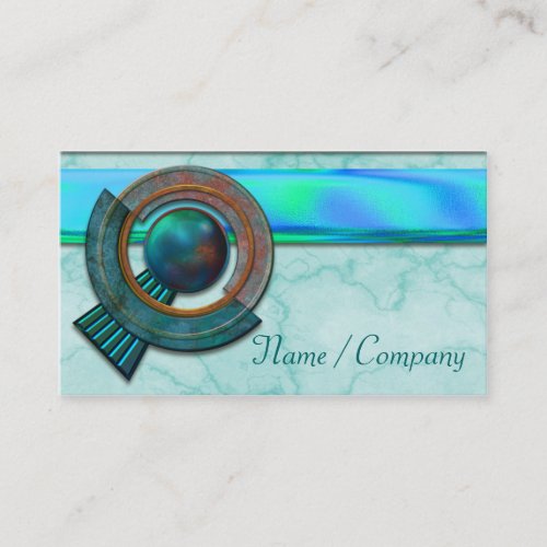 Art Deco Jewels Blue Business Card Templates