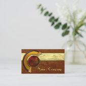 Art Deco Jewels Tan Business Card (Standing Front)
