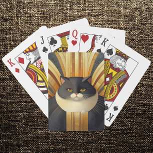 Art Deco Kitty Poker Cards