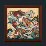 Art Deco Koi Fish Wooden Jewelry Keepsake Box<br><div class="desc">Perfect for the Koi Fish lover!</div>