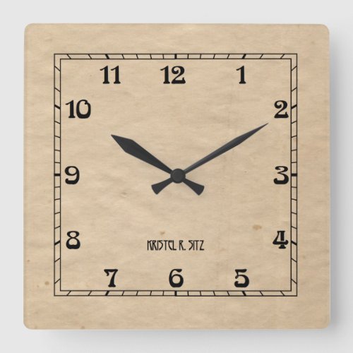 Art Deco KRS Square Wall Clock