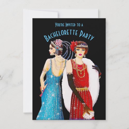 Art Deco Ladies Bachelorette Party Invitation