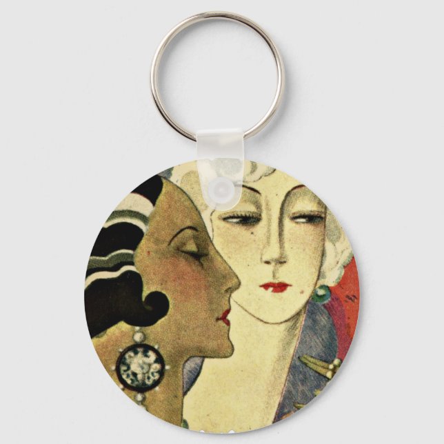 Art Deco Ladies Keychain (Front)